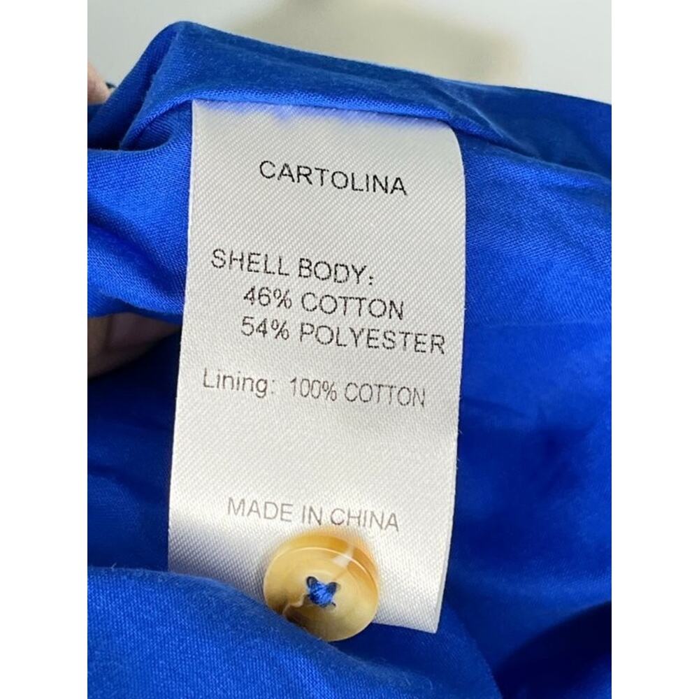 CARTOLINA Nantucket Sz XS Blue Eyelet Short Sleeve Shirt Elsa Dress - Picture 4 of 10